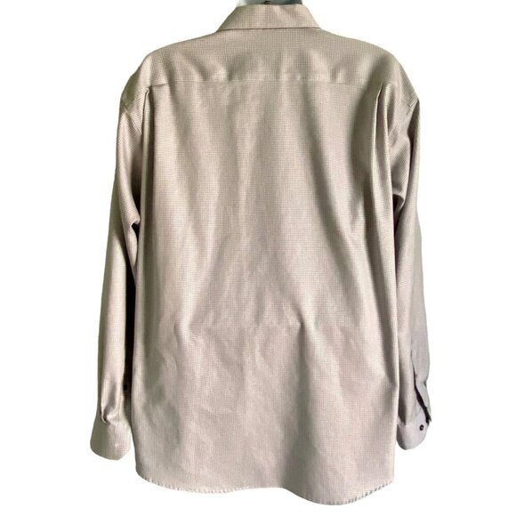 Pronto Uomo Non Iron Button Down Long Sleeve Men's Shirt Grey Cotton Size 2XLT - Picture 3 of 9